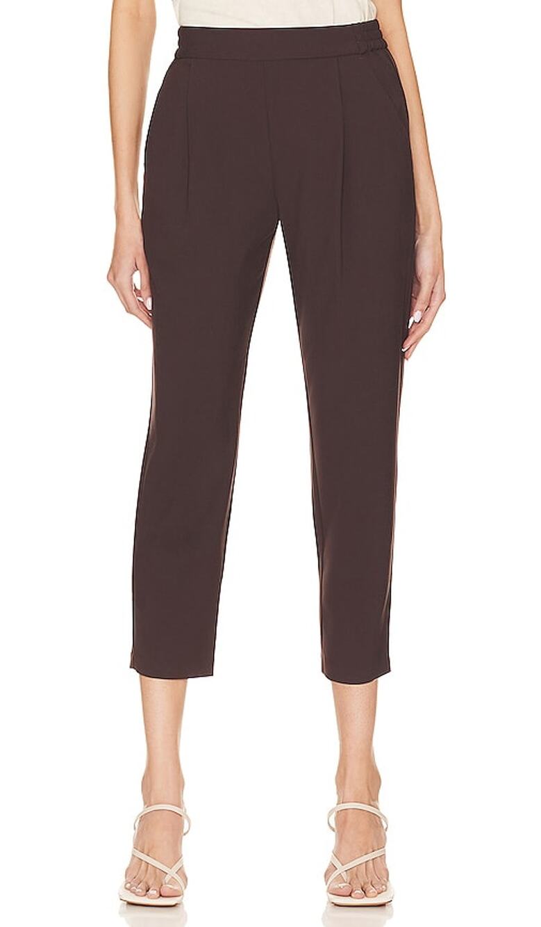 Allsaints Tailored Warm Cacao Brown Aleida Tri Trousers Size 6